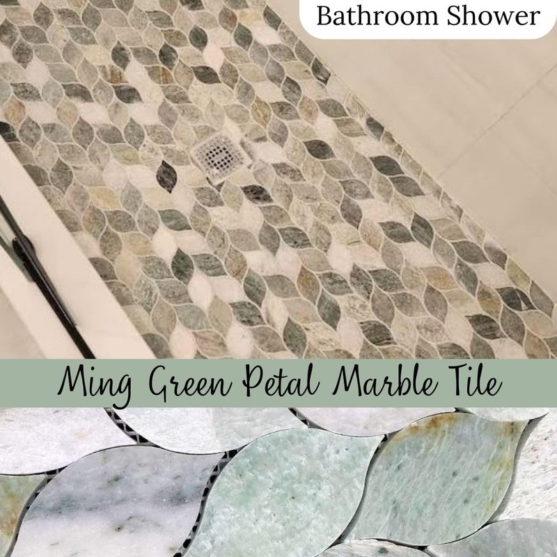 Ming Green Greyish Petal Marble Polished Floor Wall Tile for