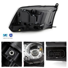 AKKON - Fits 2013-2015 Dodge Ram 1500/2500 /3500 OE Projector Headlights with LED DRL - Left Driver Side