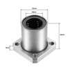 sourcing map Linear Ball Bearings LMK20UU with Square Flange, 20