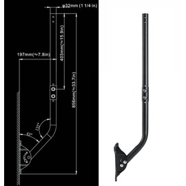 Adjustable Outdoor Antenna Mounting Pole - Universal J Pipe Mount for Antenna & Weather Station - Easy Installation, Solid Structure, Weather Proof (Diameter 1 1/4", Length 33 1/4")