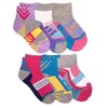 Jefferies Socks Girl's Tech Sport Colorful Pattern Quarter Half Cushion