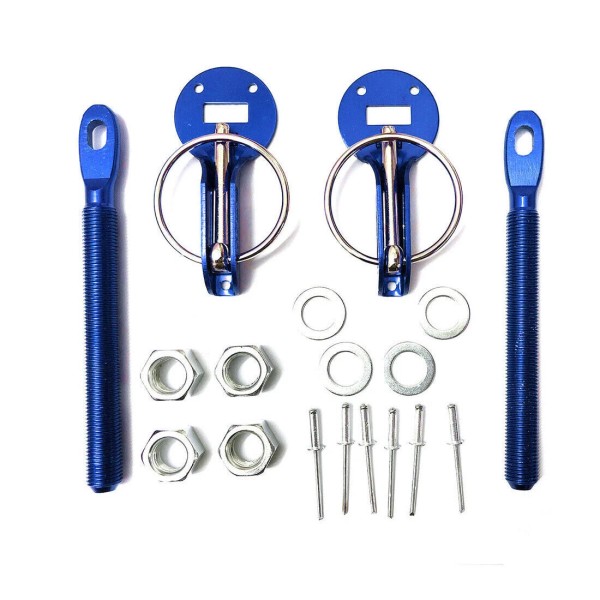 salle-autoparts Universal Alloy Mount Bonnet Hood Pin Pins Lock Latch