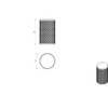 2 PACK | Knurled Cylindrical Cupboard Door Knob - 18mm