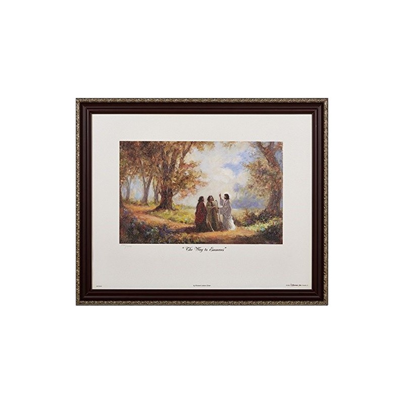 Gerffert Collection Antique Finish Catholic Prints in Gold Tone Wood