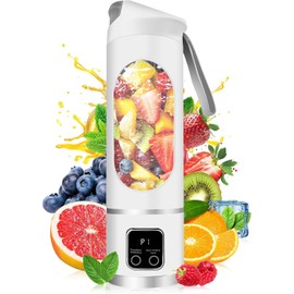 Paramexview® Portable Blender 16oz/500ml for Juices & Smoothies with 12 Stainless Steel Blades | USB Rechargable & 3 Levels Multi-Speed Control | 50W Powered fusion Portable Blender