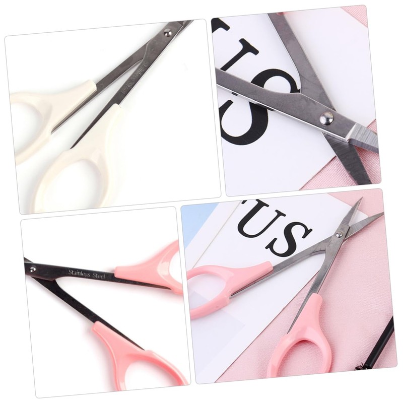 Minkissy 3sets Eyebrow Razor Eyebrow Trimmer Eyelash Scissors High Scissors