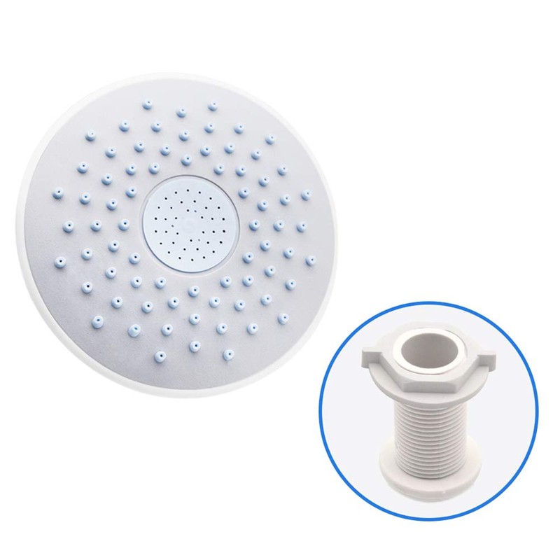 19Cm Round ABS Silicon Rubber Screwed Design Rainfall Top Shower
