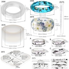 Bracelet and Ring Resin Jewellery Moulds Larger Sizes Set 19 Kits