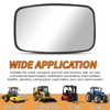 Yngia 2Pcs Forklift Side Mirror Universal,Square Wide-Angle Tractor Rear View