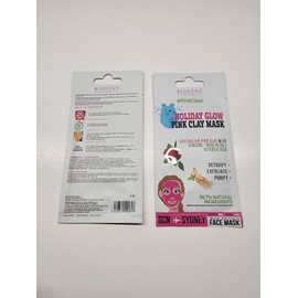 BIOVENE FIRST CLASS  HOLIDAY GLOW PINK CLAY MASK 2 Pack