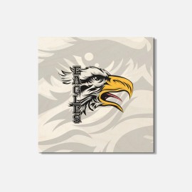 Unbranded Eagle Head Mascot Animal 4'' X 4'' Square Wooden Coaster