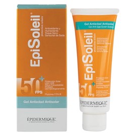 EPISOLEIL - Gel Antiedad Antisolar FPS 50+ – Protector Solar Facial Libre de Grasa, Antioxidante, y Renovador Celular de Uso – 70g - 70g...