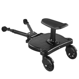 The Original Universal Stroller Board for Toddlers, Stroller Glider Board Suitable for Most Brands of Strollers, Buggy Board with Detachable Seat, Stroller Standing Board Attachment for Toddler.