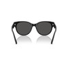 Coach Women's HC8430D Round Sunglasses, Black/Grey Solid, 56 mm