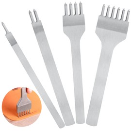 Naler 4pcs DIY Leather Craft Hole Punches Leather Craft Hole Puncher Set Sewing Tools for Leather Craft Metal Hole Puncher Kit,4mm 1/2/4/6 Punch