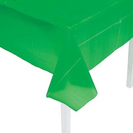 Fun Express Green Plastic TABLECOVER (54" X 108") - Party Supplies - 1 Piece