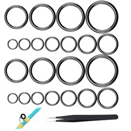 UIHRLM Fishing Rod Eye Repair Kit 22PCS, 11 Sizes Ceramic Guides Ring Set with 1PC Stainless Steel Tweezers, 4# to 30# Fishing Rod Eyes Repair Kit Accessories Replacement for Rods Repairing