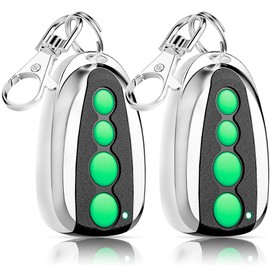 M12 Remote Control 4-Button Transmitter for Swing/Sliding Gate Opener, Compatible with Lockmaster, Topens, Casar, Wireless Key Transmitter Key Fobs Security Gate Controller with Keychain (2-Pack)