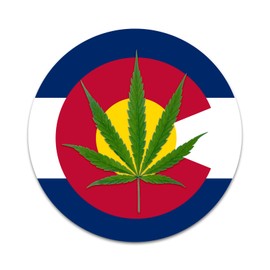 2X Sticker Set - Colorado Flag Pot Leaf - for Phone Grip Stent Cell Phones Tablets (Stickers Only)