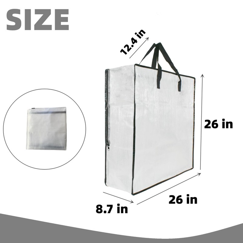 GONGKANGYUAN 25 Gallon Large Clear Storage Bags with Zipper and