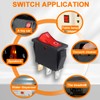 HUAREW Pack of 5 Rocker Switch Illuminated Red ON/OFF SPST