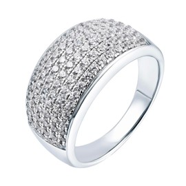 Old English Jewellers 925 Sterling Silver 1.50CT Cz Chunky Heavy Eternity Ring size J K L M N O P Q R S - MEN'S/WOMENS - Rhodium Overlay (M)