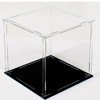 Clear Acrylic Display Case-Assemble Countertop Box with Black Base ,Dustproof