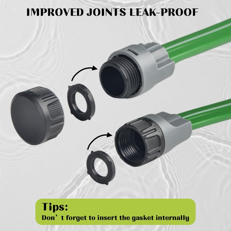 50 Ft Sprinkler Soaker Hose with Holes, Flat Garden Soaker
