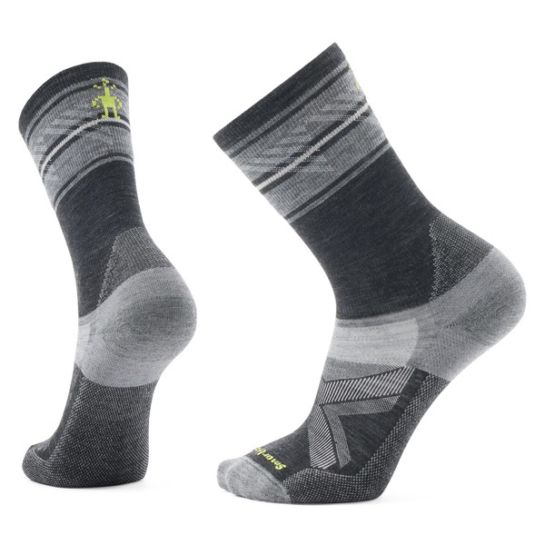Smartwool Men's Bike Targeted Cushion Cold Weather Crew Socks, Charcoal,