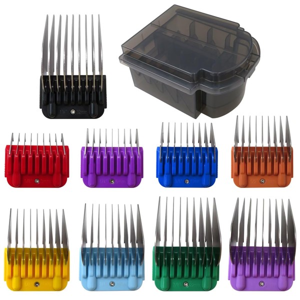 BSDLIET Universal 9 Pcs Professional Colorful Hair Clipper Combs Guards