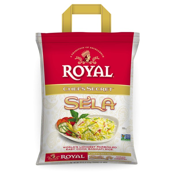 Royal Chef’s Secret Parboiled Sella Extra Long Basmati Rice, 10 Pound
