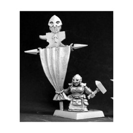 Dwarf Standard Bearer Warlord Minature Figures by Reaper Miniatures