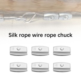 LT Easiyl 10pcs Wire Rope Clips Galvanized Steel Egg Shaped Cable Clamp Suitable for Diameter 4mm Steel Cable Rope Double Hole 32.5mm x 19.5mm
