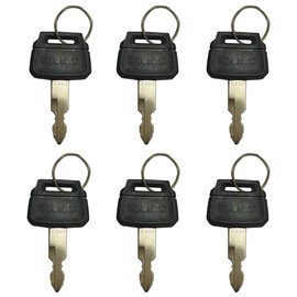 BAQI Replacement Ignition Keys for Case Kawasaki Kobelco K250 Excavator Wheel Loader Pack of 6