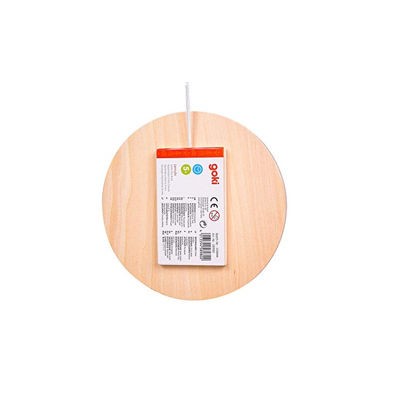 lernuhr: Ø 18 cm, Holz, per Stück