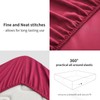 RUIKASI Double Fitted Sheet Deep - Red Bottom Sheet for