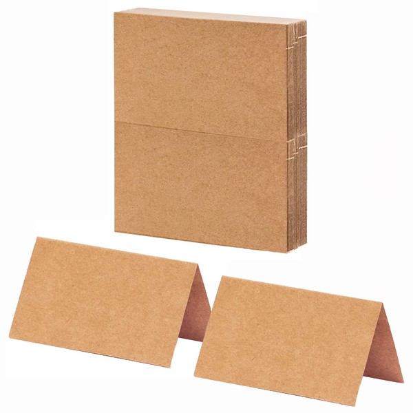 Brown Kraft Place Cards for Table, 20Pcs Wedding Name Place
