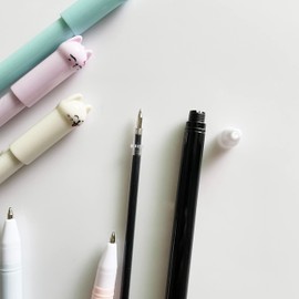 sencoo 12 pack Black Ink Gel Pen Cat Cute Pens Kawaii Ballpoint Pens For Student Prize Children Gift Birthday Present (12 Black)