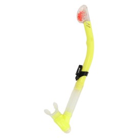 Dry Snorkel Tube PVC Silicone Easy Breath Lightweight Swimming Snorkel Tube for Diving Enthusiast Yellow