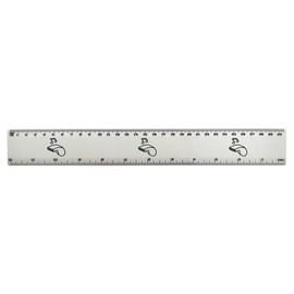 'Sports Whistle' 30cm (12 Inch) White Plastic Ruler (RL00028080)