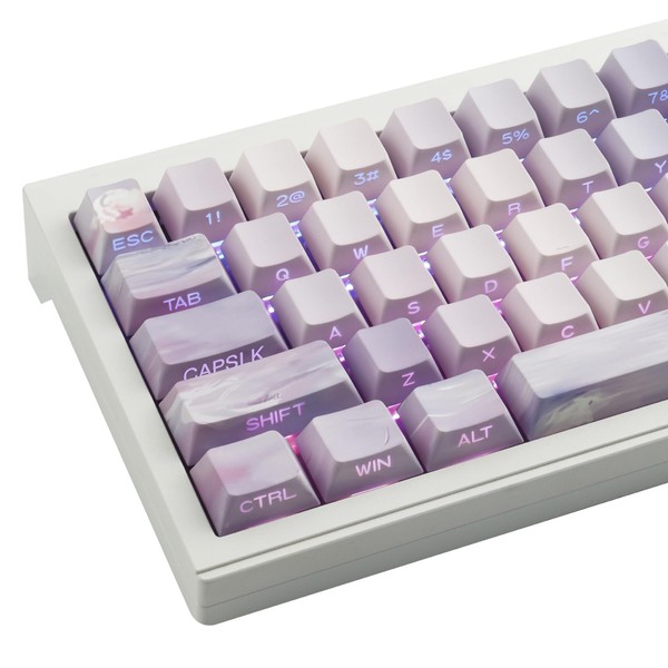 JOMKIZ PBT Keycaps,129 Keys Dye Sublimation Cherry Profile Keycaps Side