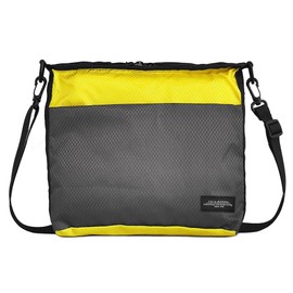 TRIUMPHAL tmps-011 Sacoche Shoulder Bag, Men's, Women's, Nylon, charcoal grey/yellow