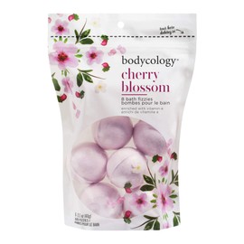 Bodycology Cherry Blossom Bath Fizzies Soak Balls, 8 Count