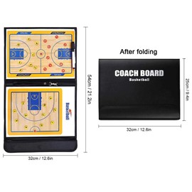 Basketball Coaching Board with Magnet and Marker Pen,Basketball Clipboard,Basketball Coaches Marker Board,Portable Basketball Board Coach Magnetic Clipboard,Basketball Magnetic Coaching Board
