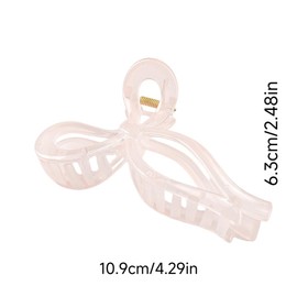 3Pcs Bow Hair Claw Clips French Jelly Nonslip Giant Hair Clips Strong Butterfly Trendy Hair Accessories Hair Barrettes for Women Girls