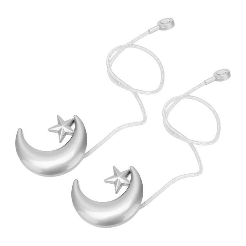 2PCS Curtain Tiebacks Magnetic Curtain Buckle Drapery Holdbacks for Home