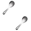 Alipis 2pcs Non-Stick Rice Spoon Paddle Thickened Metal Chinese Spoons