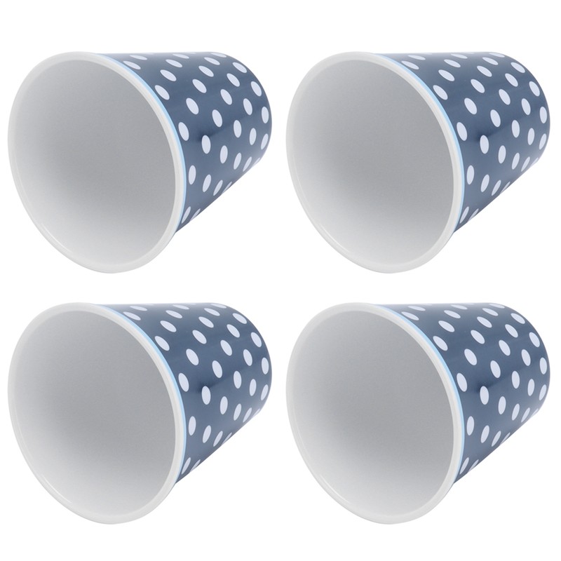 4Pcs/Set Cute Melamine Mug Imitation Porcelain Beverage Cup for Home