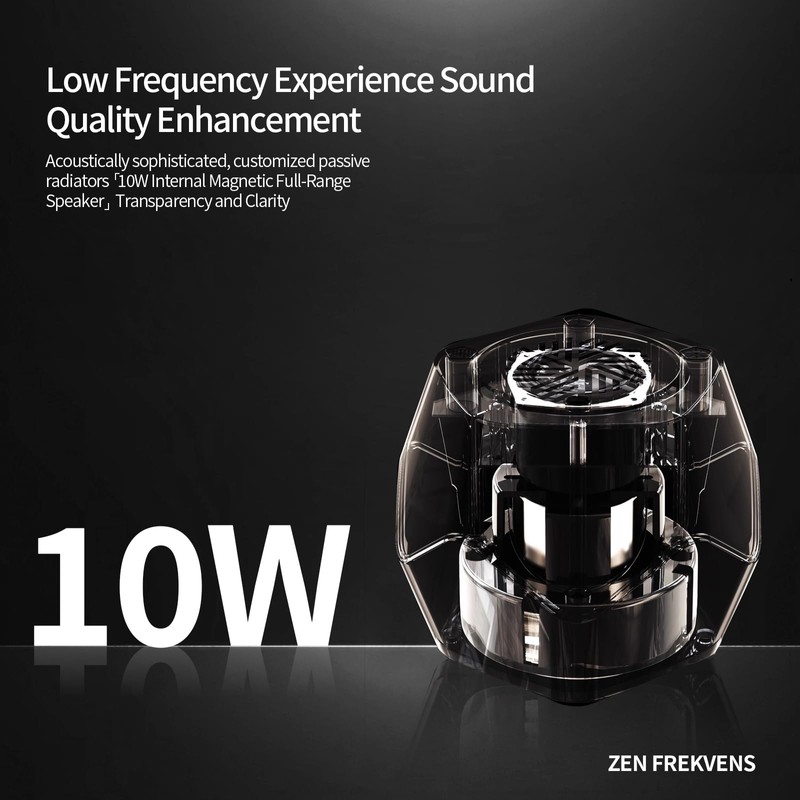 ZenFrekvens Dynamic Ferrofluid Bluetooth Speaker with Rhythm LED Light &