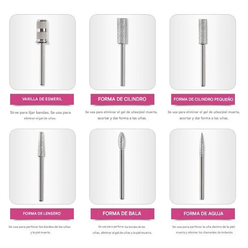 Drill para Uñas Profesional,Lima de Uñas Eléctrica, Herramientas para uñas,